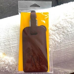 Graphic Image leather monogram luggage tag M